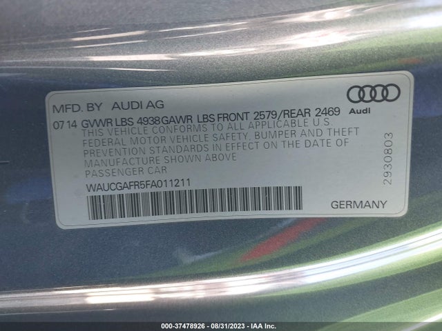 WAUCGAFR5FA011211 Audi S5 Premium Plus
