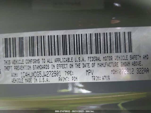 1C4HJXDG5JW272901 Jeep Wrangler Unlimited Sport S