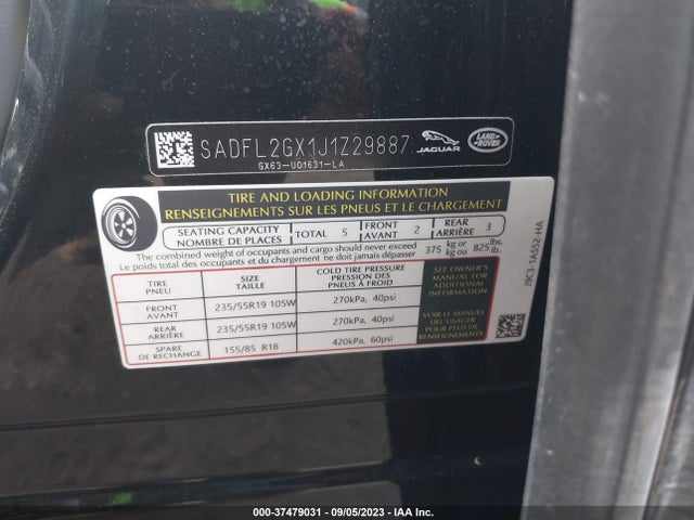 2018 JAGUAR E-PACE SADFL2GX1J1Z29887 Photo 8