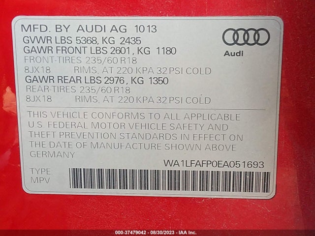 WA1LFAFP0EA051693 Audi Q5 Premium Plus