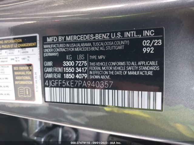 4JGFF5KE7PA940357 Mercedes-Benz Gls Gls 450