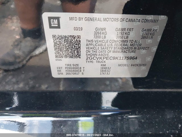 Chevrolet Silverado 1500 Ld Lt 2019 2GCVKPEC9K1175964 Image 9