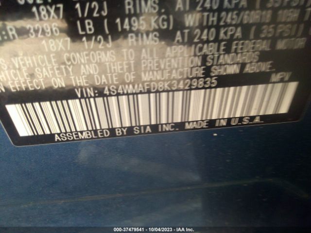 4S4WMAFD8K3429835 Subaru Ascent Premium
