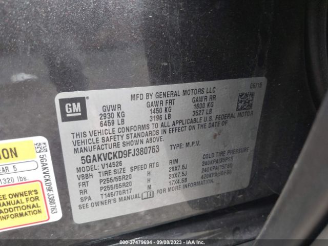 5GAKVCKD9FJ380763 Buick Enclave Premium