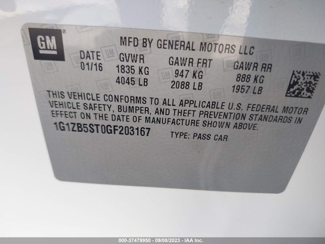 Chevrolet MALIBU LS 2016 1G1ZB5ST0GF203167 Image 15