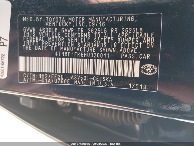 Toyota CAMRY LE 2017 4T1BF1FK6HU320011 Image 9