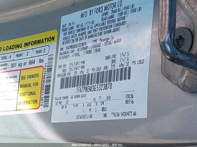 1FATP8EM3G5323870 Ford Mustang V6