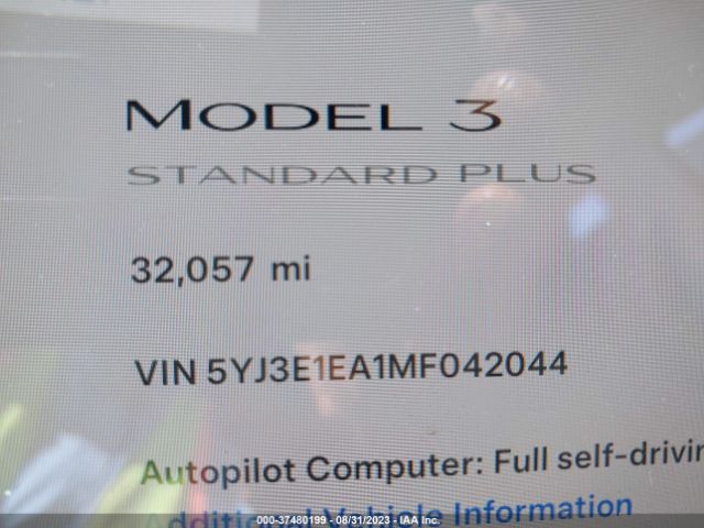 5YJ3E1EA1MF042044 Tesla Model 3 Standard Range Plus