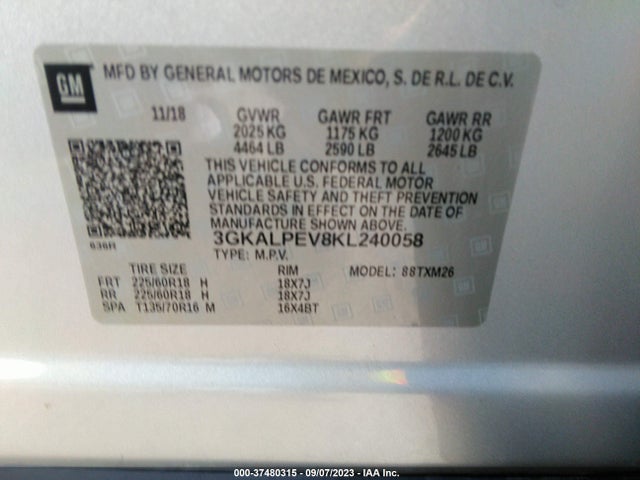 GMC Terrain Slt 2019 3GKALPEV8KL240058 Image 9