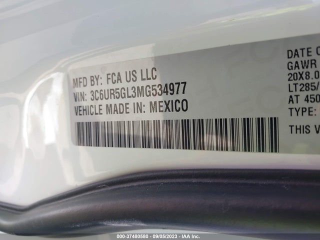 RAM 2500 Longhorn 2021 3C6UR5GL3MG534977 Image 9