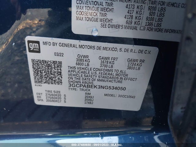 Chevrolet Silverado 1500 Custom 2022 3GCPABEK3NG534050 Image 9