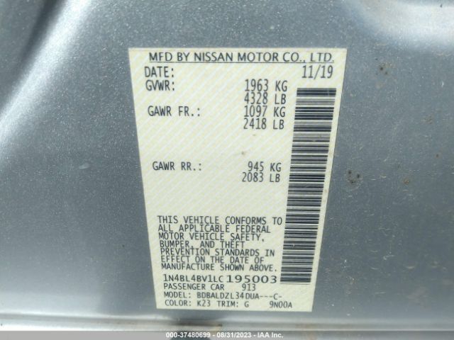 1N4BL4BV1LC195003 Nissan Altima 2.5 S