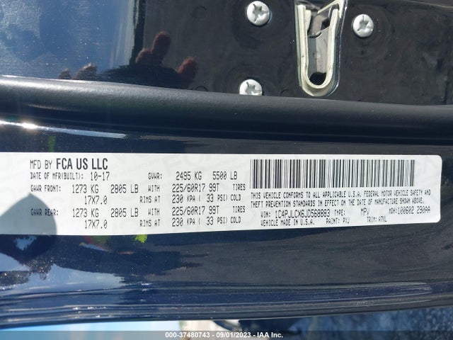 1C4PJLCX6JD568883 Jeep Cherokee Latitude