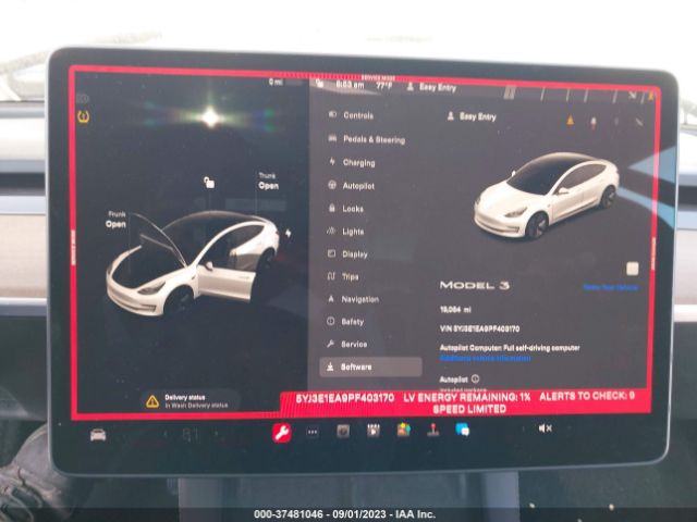 5YJ3E1EA9PF403170 Tesla MODEL 3