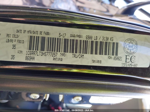 1C6RR7LT3HS777257 RAM 1500 Slt