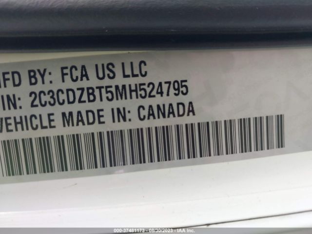 2C3CDZBT5MH524795 Dodge Challenger R/t