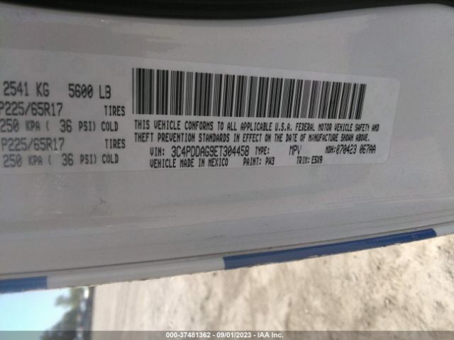 3C4PDDAG9ET304458 Dodge JOURNEY SE