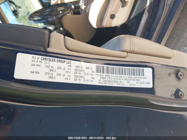2012 JEEP GRAND CHEROKEE LIMITED VIN: 1C4RJFBG6CC220828