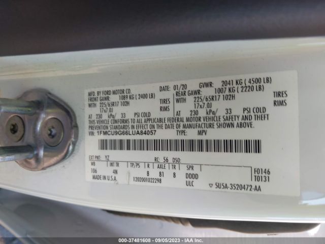 1FMCU9G66LUA84057 Ford ESCAPE SE