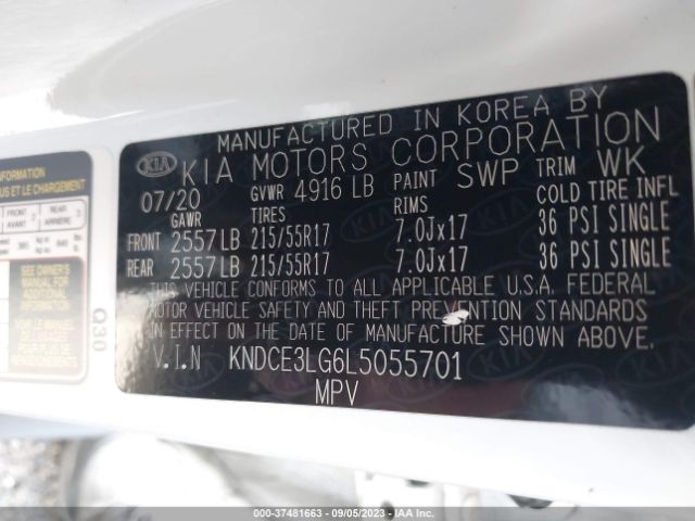 KNDCE3LG6L5055701 KIA Niro Ev Ex Premium
