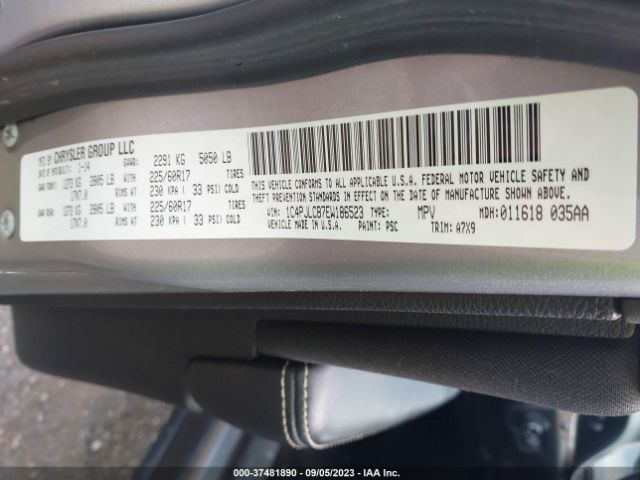 1C4PJLCB7EW186523 Jeep Cherokee Latitude