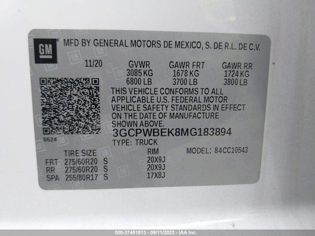 Chevrolet Silverado 1500 Custom 2021 3GCPWBEK8MG183894 Image 9
