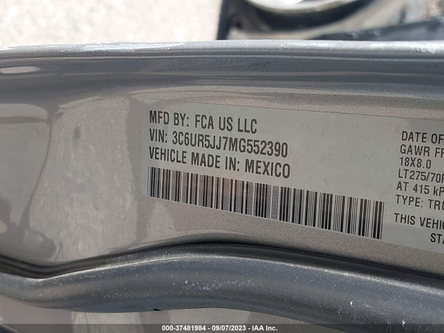 3C6UR5JJ7MG552390 RAM 2500 Big Horn