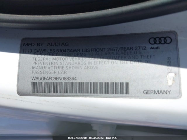 WAUGFAFC9EN088364 Audi A6 2.0t Premium Plus