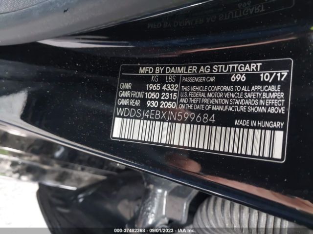 WDDSJ4EBXJN599684 Mercedes-Benz Cla Cla 250