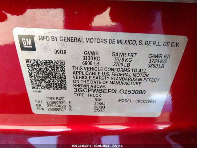 Chevrolet Silverado 1500 Custom 2020 3GCPWBEF0LG153080 Image 9