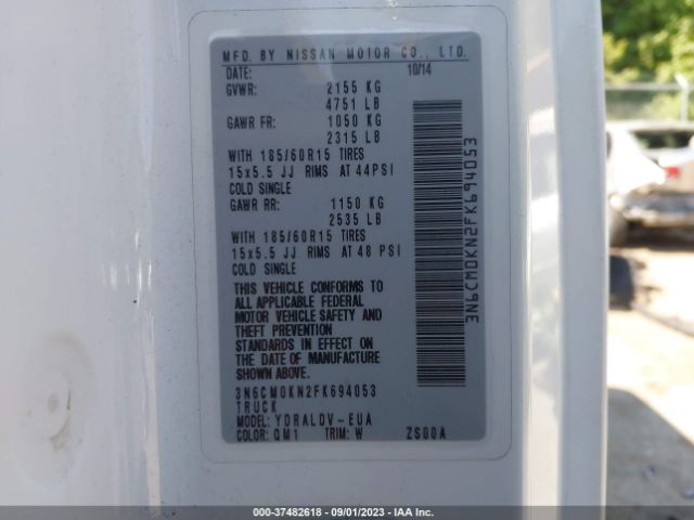3N6CM0KN2FK694053 Nissan Nv200 S