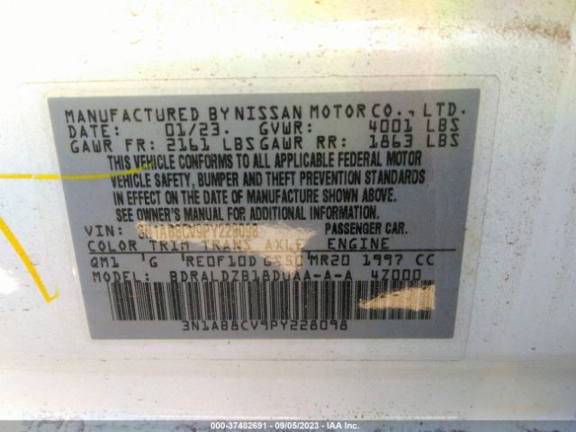 3N1AB8CV9PY228098 Nissan SENTRA SV