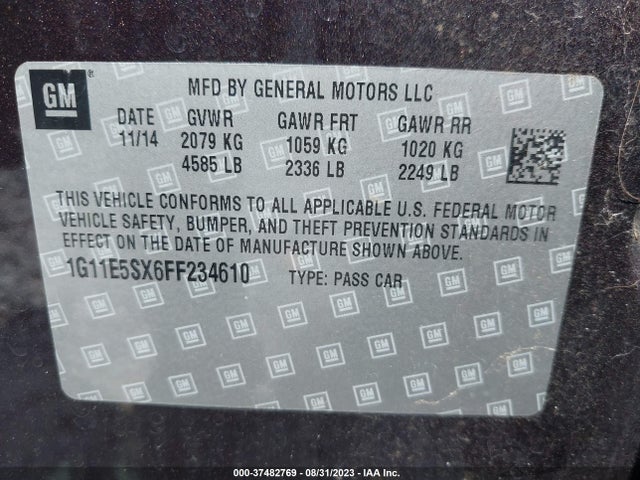 Chevrolet MALIBU LT 2015 1G11E5SX6FF234610 Image 16