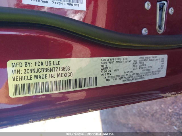 Jeep Compass Altitude Fwd 2022 3C4NJCBB6NT213693 Image 9