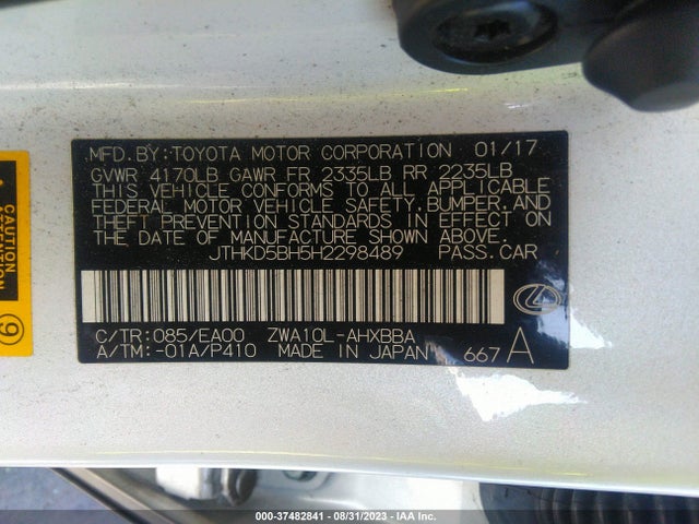 JTHKD5BH5H2298489 Lexus Ct Ct 200h