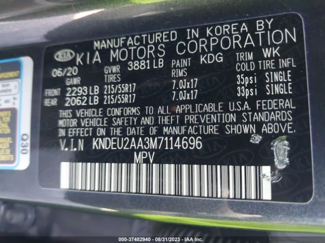 KNDEU2AA3M7114696 KIA SELTOS S