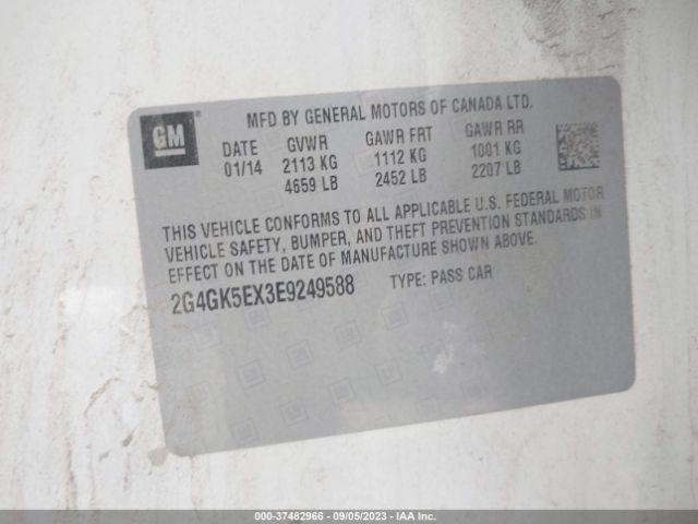 2G4GK5EX3E9249588 Buick Regal