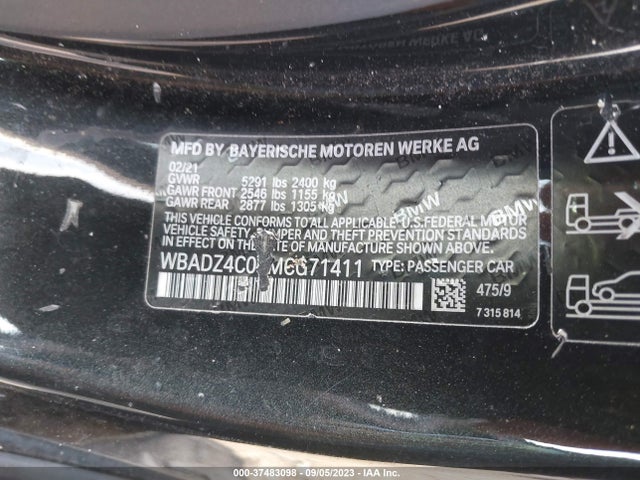 BMW 8 Series 840i 2021 WBADZ4C00MCG71411 Image 9