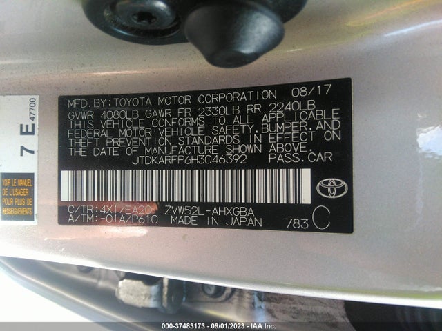 Toyota Prius Prime Plus/premium/advanced 2017 JTDKARFP6H3046392 Image 9