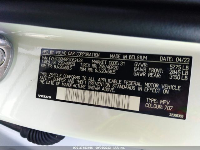 2023 VOLVO C40 RECHARGE PURE YV4ED3GM8P2062438 Photo 8