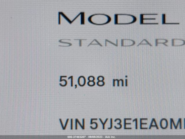 5YJ3E1EA0MF851437 Tesla Model 3 Standard Range Plus