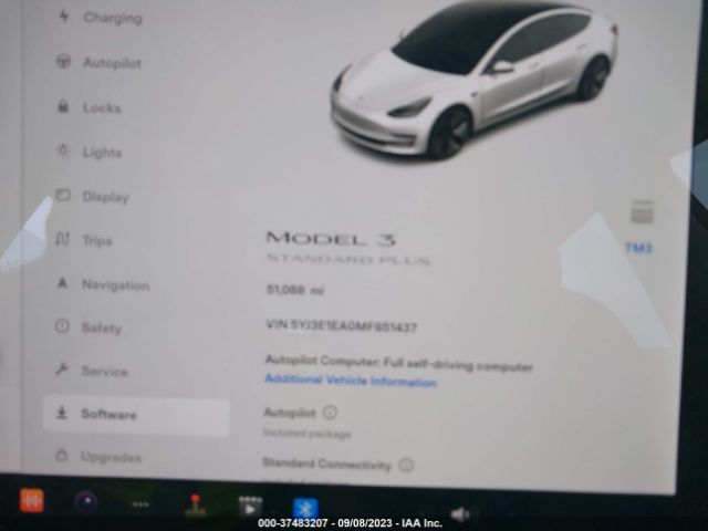 5YJ3E1EA0MF851437 Tesla Model 3 Standard Range Plus