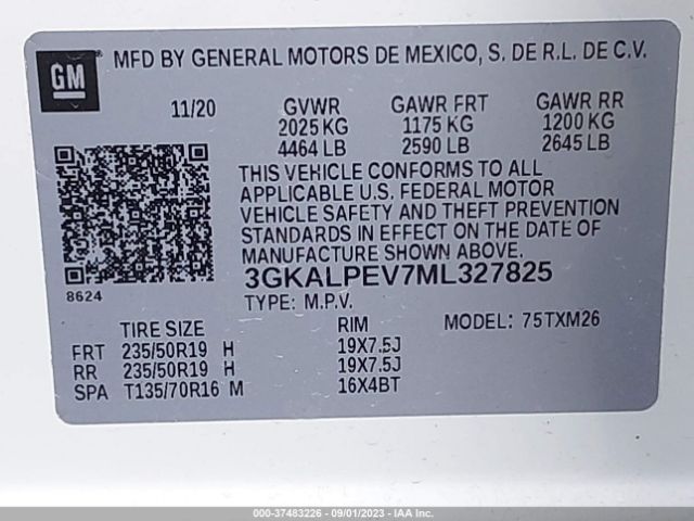 3GKALPEV7ML327825 GMC Terrain Slt