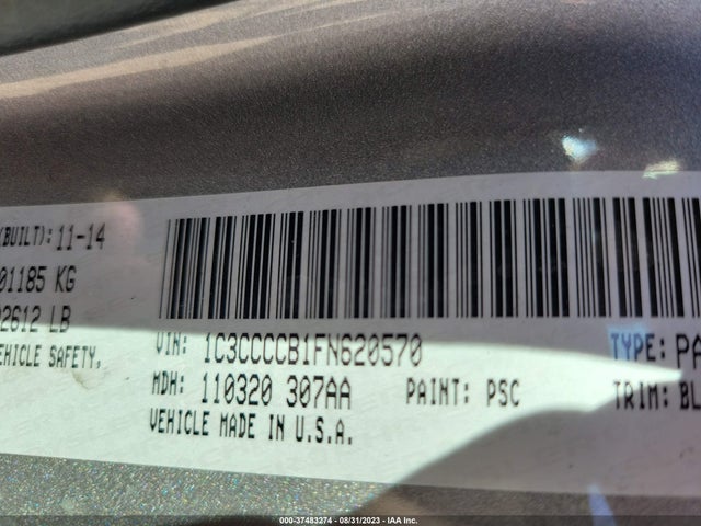 Chrysler 200 C 2015 1C3CCCCB1FN620570 Image 9
