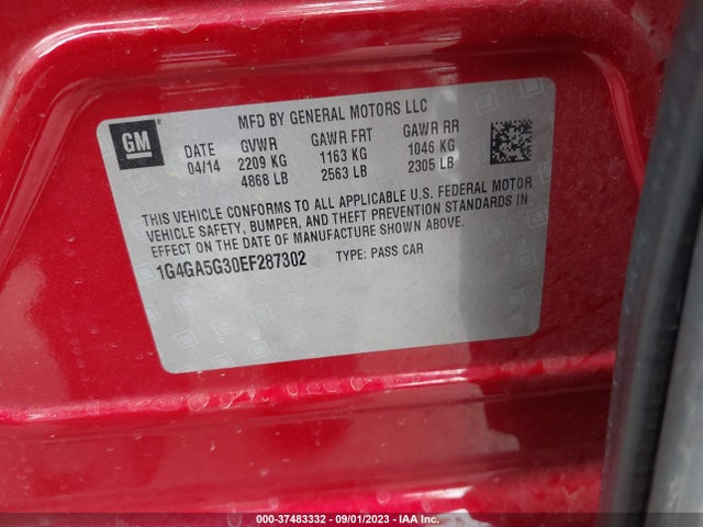 1G4GA5G30EF287302 Buick Lacrosse