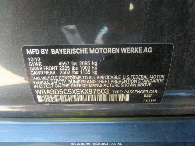BMW 328d Xdrive 2014 WBA3D5C5XEKX97503 Image 9