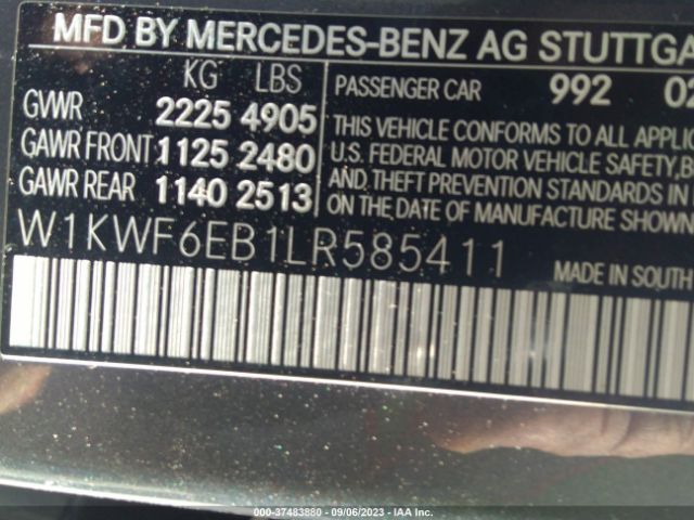 W1KWF6EB1LR585411 Mercedes-Benz C-class Amg C 43
