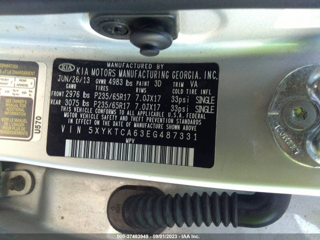 2014 KIA SORENTO LX VIN: 5XYKTCA63EG487331