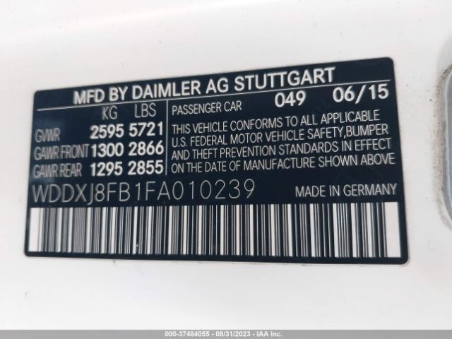 WDDXJ8FB1FA010239 Mercedes-Benz S-class S 550