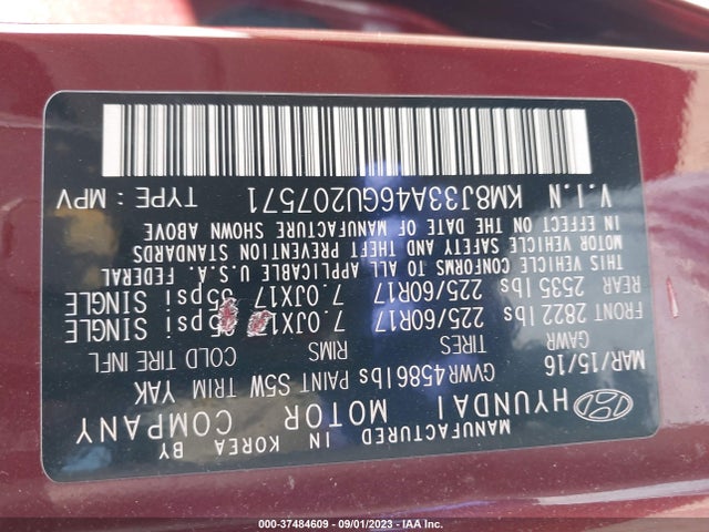 Hyundai TUCSON SE 2016 KM8J33A46GU207571 Image 9